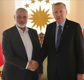 هنية في تركيا لبحث تطورات الأوضاع في قطاع غزة مع أردوغان