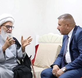 وزير الداخلية يزور عدد من مراجع الدين العظام والشخصيات في محافظة النجف الأشرف