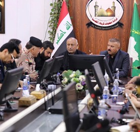 وزير الداخلية رئيس اللجنة الأمنية العليا لتأمين زيارة الأربعين يناقش الإجراءات المتخذة لضمان عودة الزائرين الى محل سكناهم