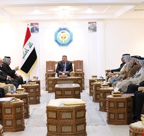 وزير الداخلية يلتقي شيوخ ووجهاء محافظة كربلاء المقدسة