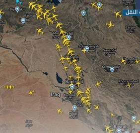 أجواء العراق تكتظ باكثر من 2000 طائرة خلال 72 ساعة