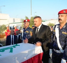 وزير الداخلية وعدد من قادة الوزارة وضباطها يشاركون في تشييع جنازة الشهيد المقدم أحمد يونس عبيد