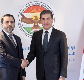 بارزاني يلتقي وزير خارجية حكومة سوريا المؤقتة