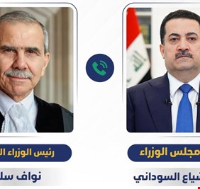 السوداني يبحث مع نظيره اللبناني اخر تطورات الأوضاع السياسية