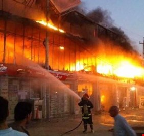 مستثمر يقوم بإحراق سوق شعبي النجف لهذا السبب..