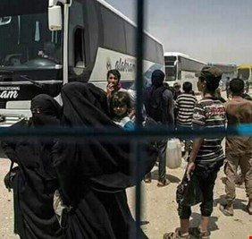 نقل وجبة جديدة من عوائل الدواعش إلى مخيم الجدعة في نينوى