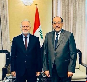 محافظ بغداد يهنئ نوري المالكي بمناسبة إعادة انتخابه أميناً عاماً لحزب الدعوة الإسلامية