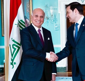 وزير الخارجية العراقي  يجري مباحثات مع نظيره الأمريكي ماركو روبيو في واشنطن