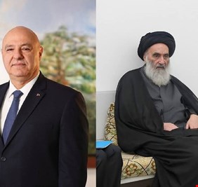 مصادر في النجف تنفي وجود لقاء مرتقب بين  السيستاني والرئيس اللبناني