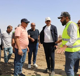 مدير عام الطرق و الجسور يتابع مراحل تقدم العمل بمشروع ربط الناصرية بالطريق الدولي