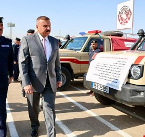الشمري يشرف على تسلم معدات الدفاع المدني الجديدة