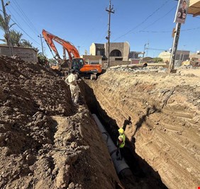 وزارة الإعمار: إنجاز 55 بالمائة من مشروع مجاري غماس في الديوانية