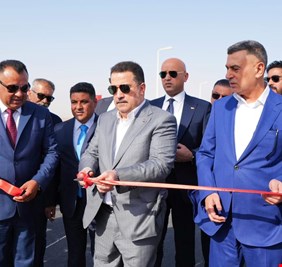 السوداني في البصرة لافتتاح المقطع الاول من طريق التنمية