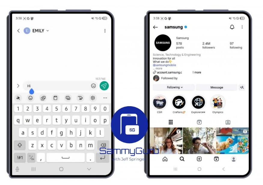 سامسونغ تتحدى آبل بهاتف قابل للطي مجهز بشاشة عريضة