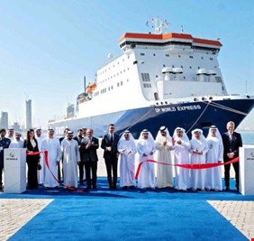 بطاقة استيعابية تصل الى ١٤٥ عربة مقطورة افتتاح خطا بحرياً دولياً مباشراً مع الامارات