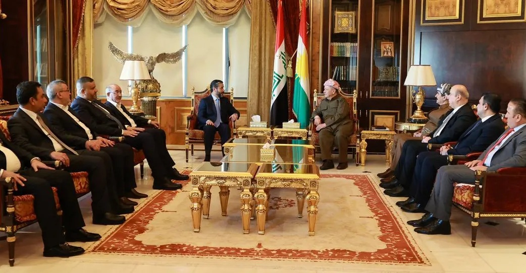 بارزاني يبحث مع صادقون اكمال الإستحقاق الدستوري