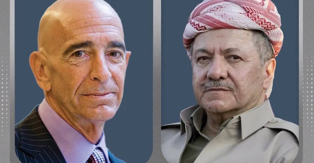 اتصال هاتفي بين مسعود بارزاني و المبعوث الأمريكي توم باراك