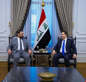 السوداني والحلبوسي يؤكدان ضرورة استمرار الحوارات السياسية لإكمال الاستحقاقات الدستورية