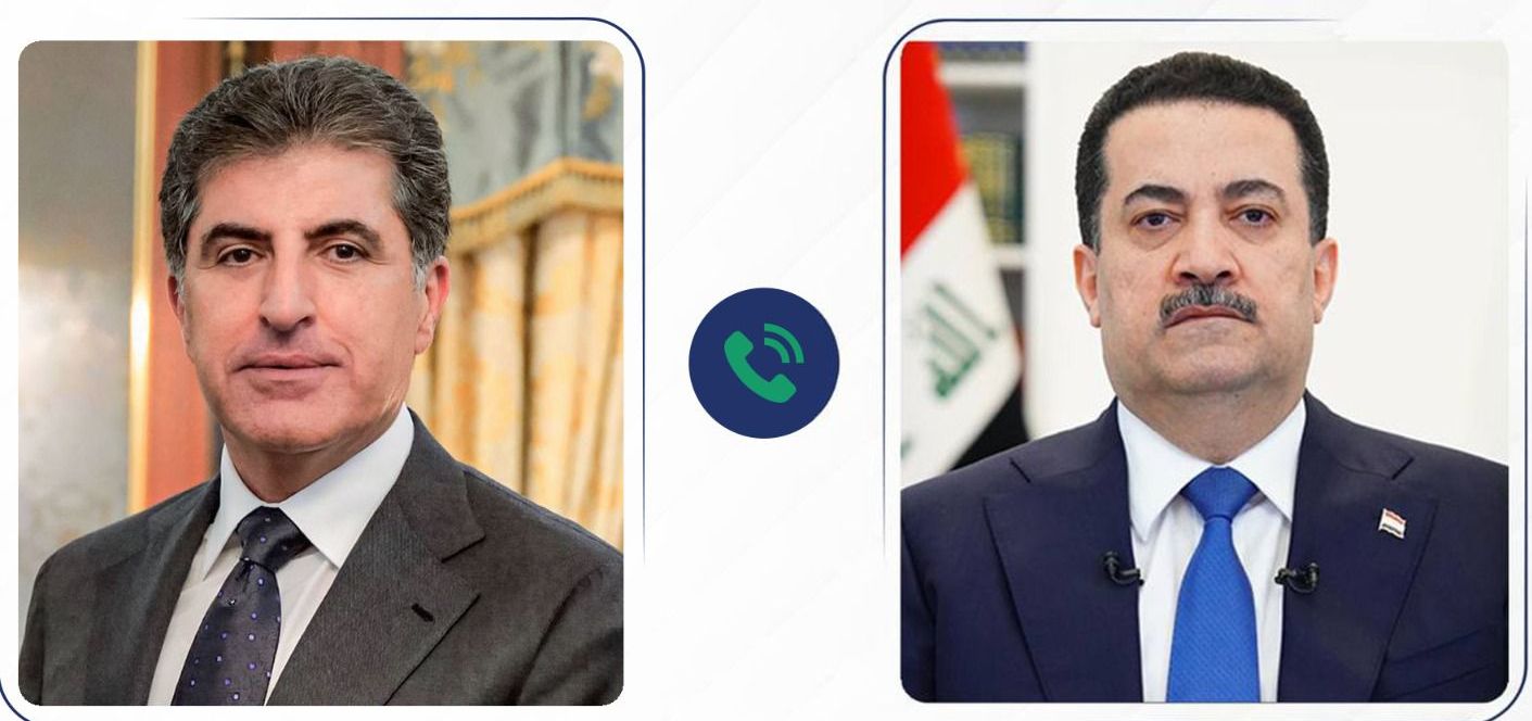 السوداني ونيجرفان بارزاني يبحثان هاتفياً التطورات الأمنية في المنطقة وتداعياتها على العراق