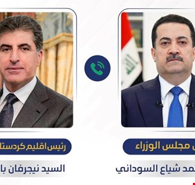 السوداني يدين استهداف مقر بارزاني ويؤكد سعي الحكومة لإيقاف تداعيات الصراع على الوضع العراقي