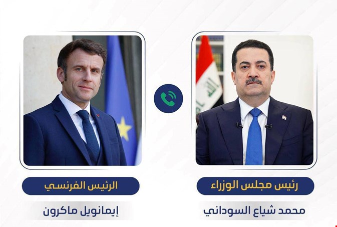 تفاصيل الاتصال الهاتفي بين السوداني والرئيس الفرنسي