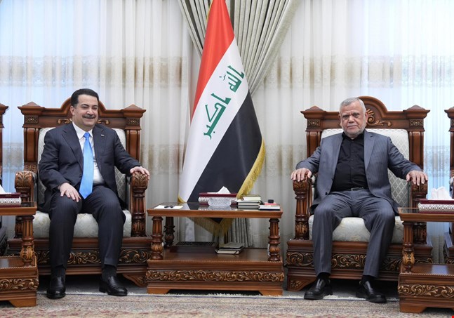 السوداني يناقش مع العامري استكمال الاستحقاقات الدستورية وتشكيل حكومة جديدة