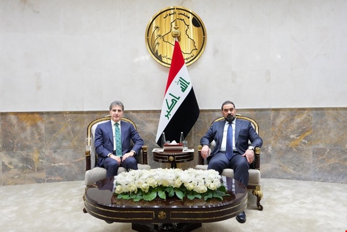 بارزاني والحلبوسي يبحثان تشكيل الحكومة الجديدة